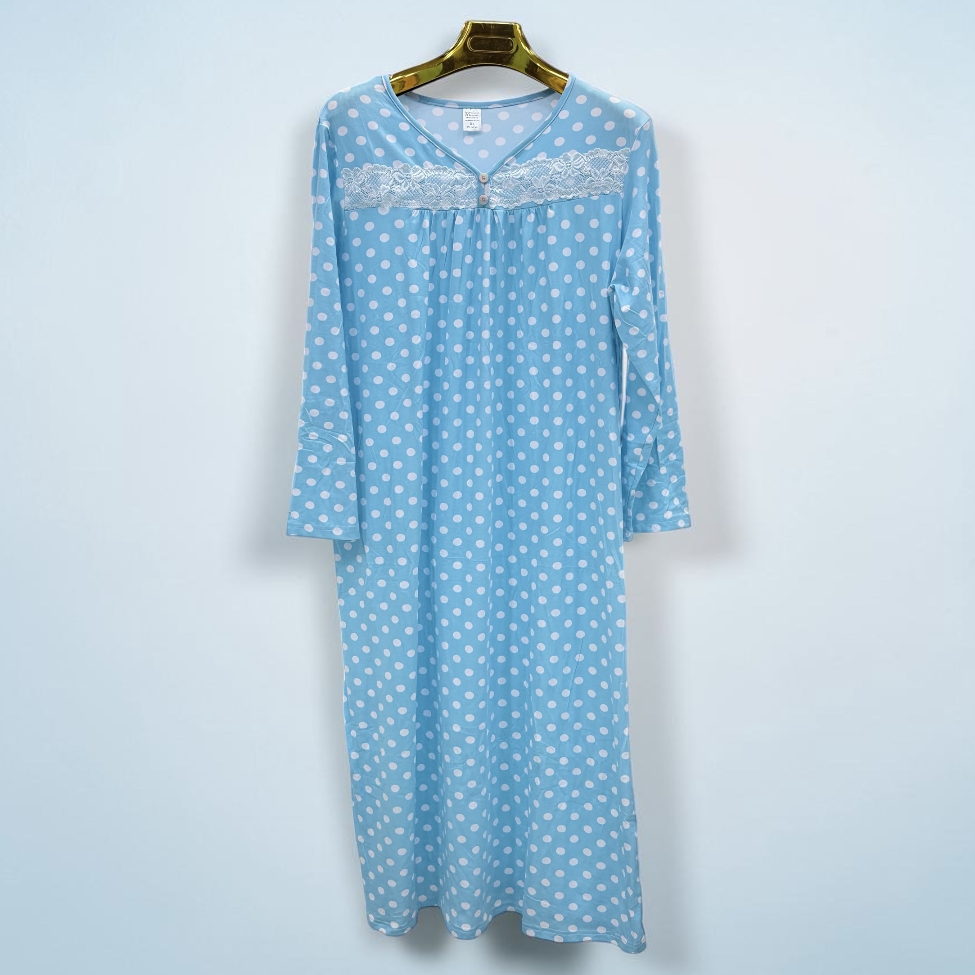 ROBE manche longue dontel À point