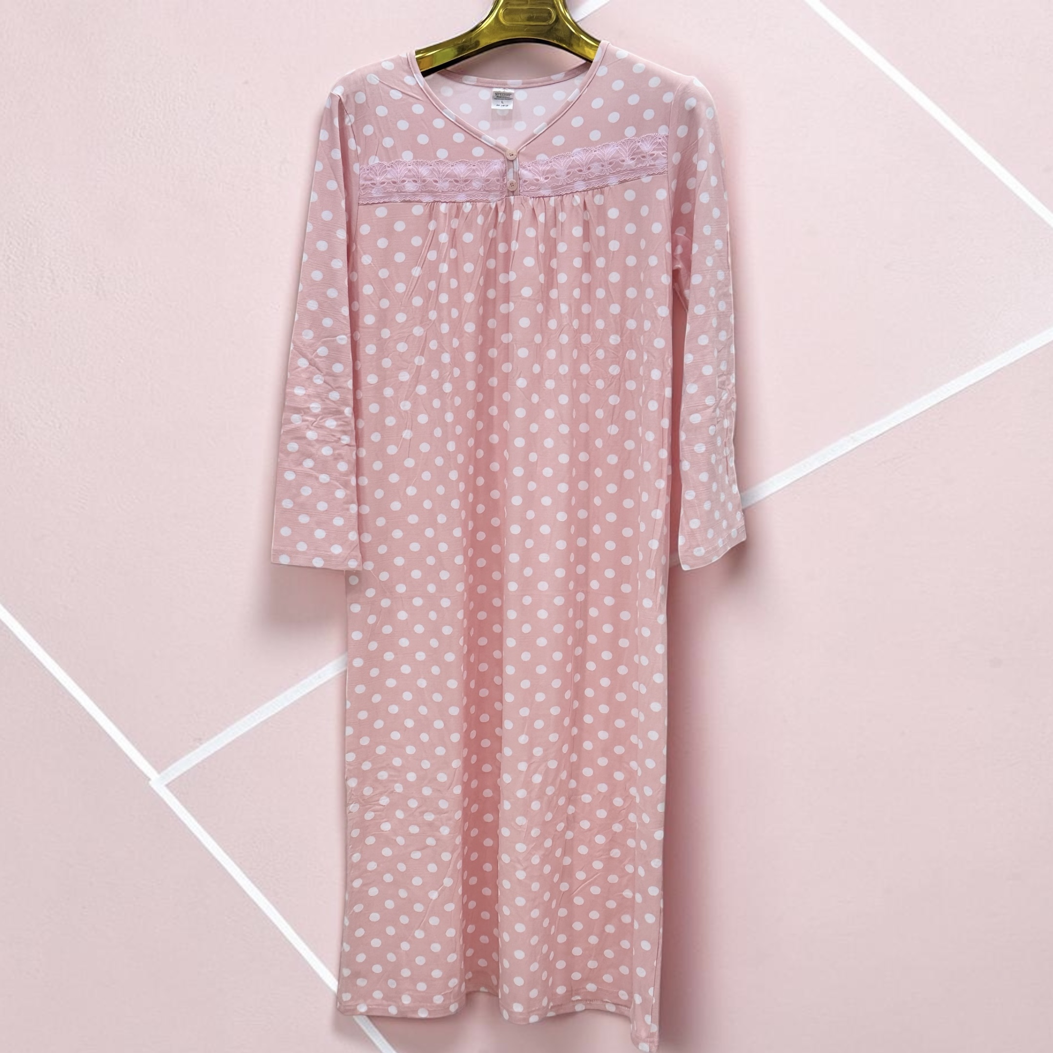 ROBE manche longue dontel À point