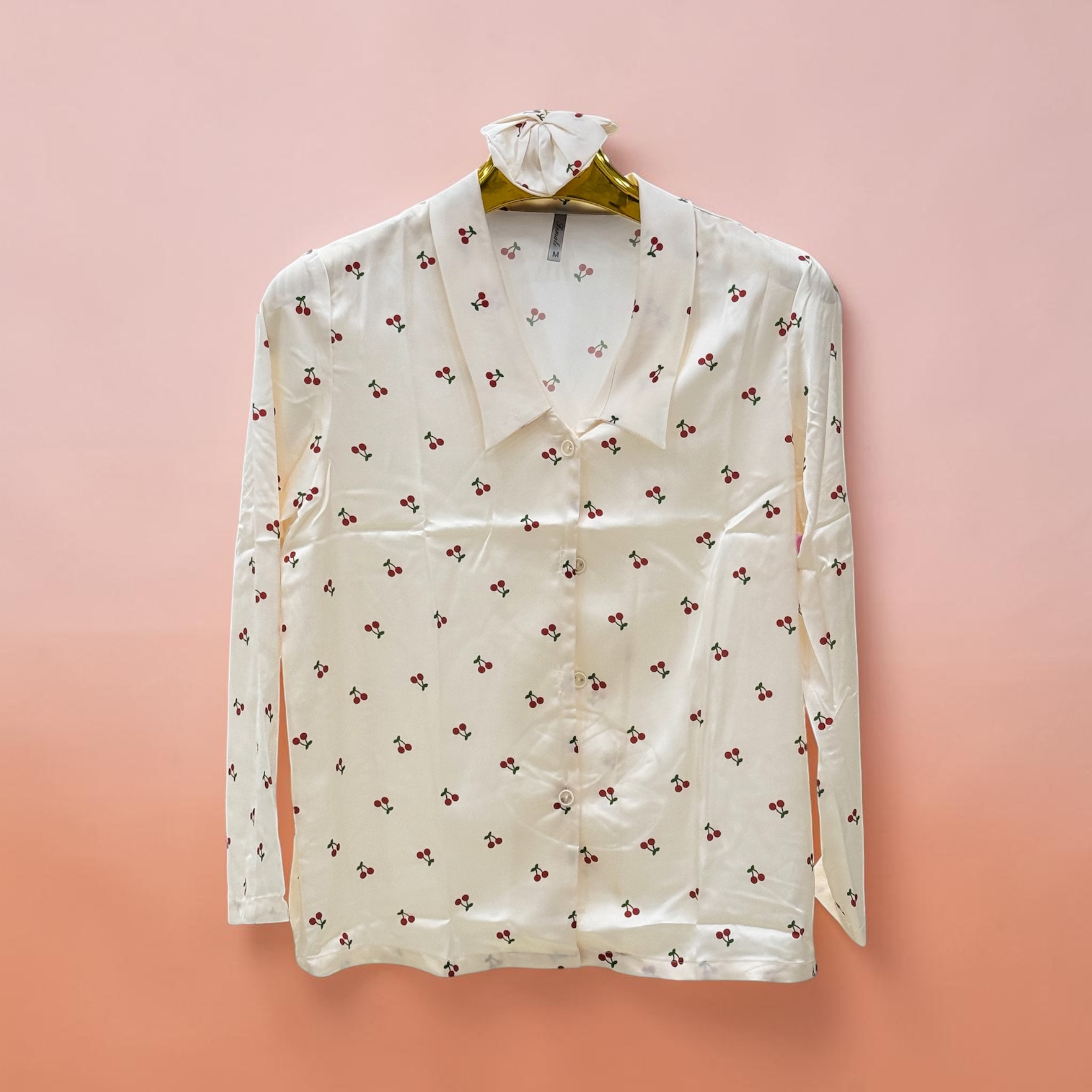 Pyjama satain cerises