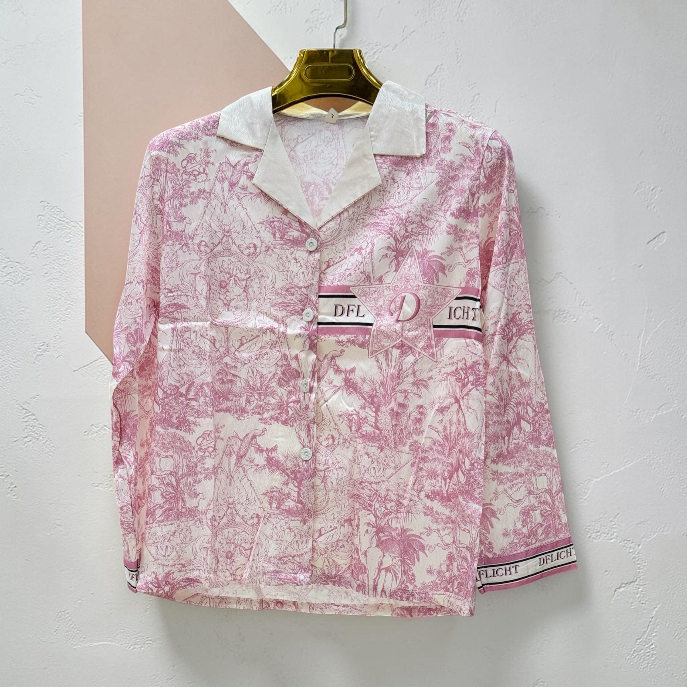 Pyjama satain dior rose