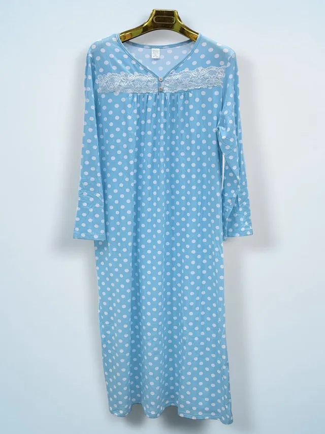 ROBE manche longue dontel À point